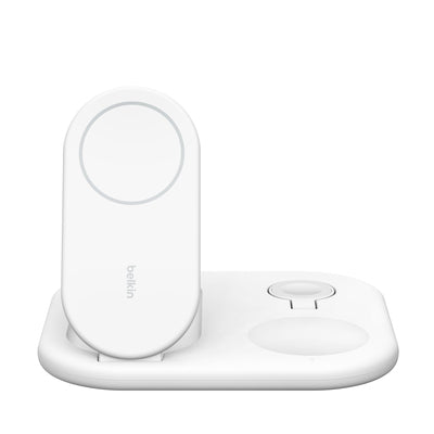 BELKIN - WIRELESS CHARGER - QI2 - 3IN1 MAGNETIC FOLDABLE CHARGER - 15W - WHITE