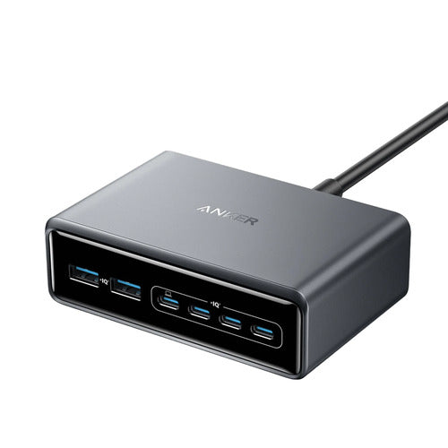 Anker Prime Charger (200W, 6 Ports, GaN) B2B - UK Silver Iteration 1