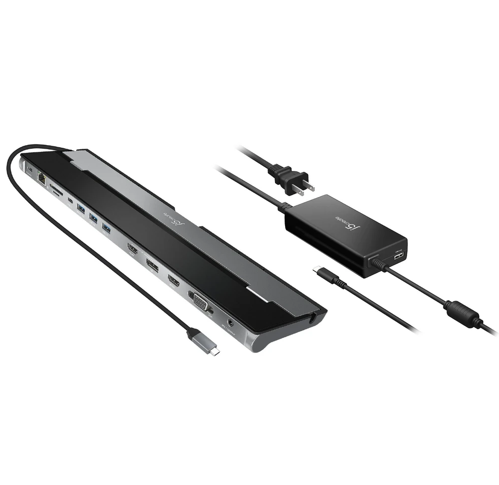 USB-C Triple Display Docking Station with 90W PD Adapter