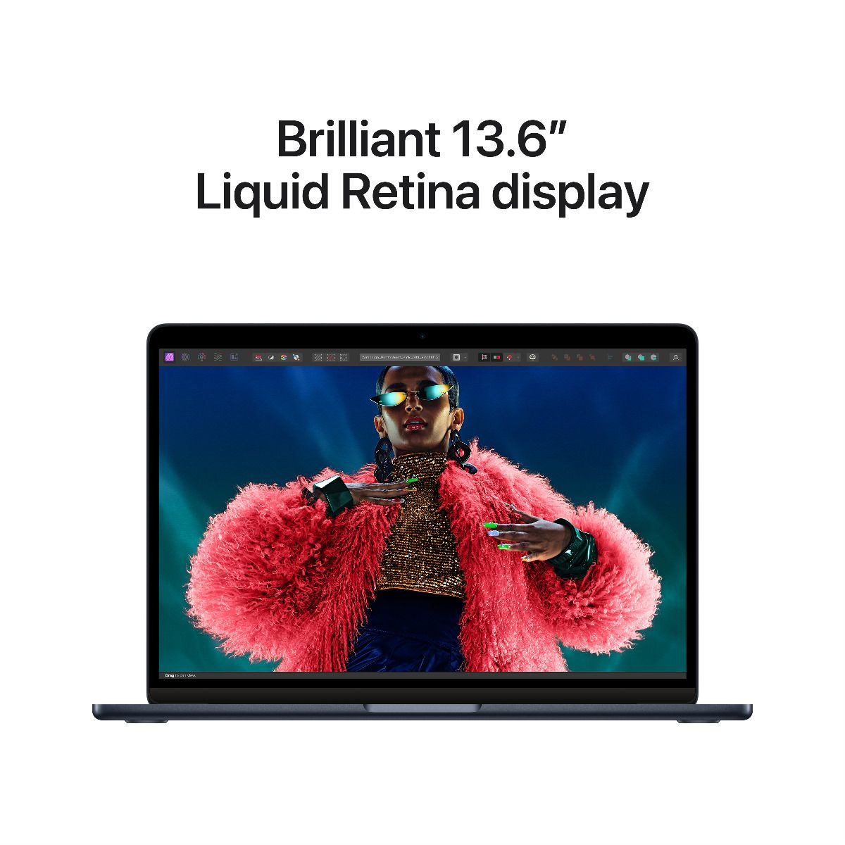 ماك بوك إير 13: شريحة M3، ذاكرة وصول عشوائي 8 جيجابايت، قرص صلب SSD بسعة 512 جيجابايت مع وحدة معالجة مركزية 8 نوى ووحدة معالجة رسومات 10 نوى، لوحة مفاتيح إنجليزية، منتصف الليل