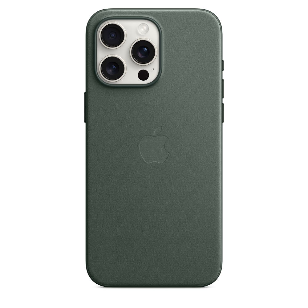 غطاء iPhone 15 Pro FineWoven مع MagSafe - أخضر داكن
