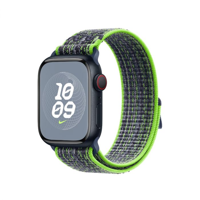 41mm حلقة رياضية نايكي خضراء زاهية/زرقاء