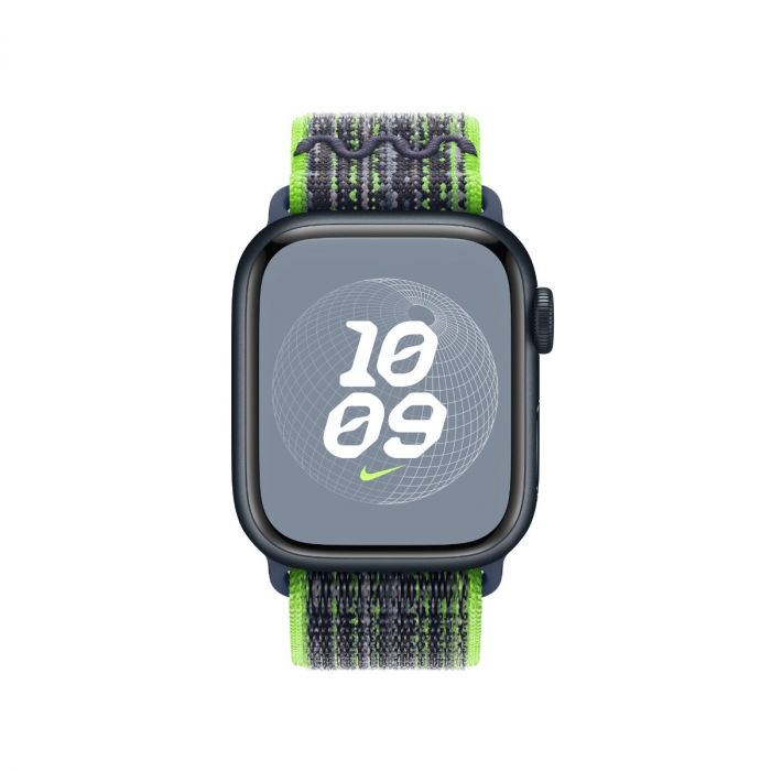 41mm حلقة رياضية نايكي خضراء زاهية/زرقاء