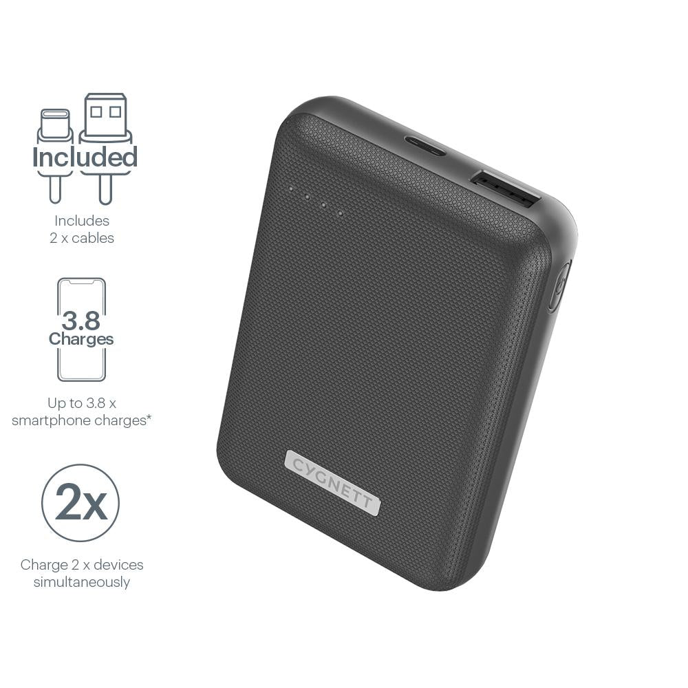 Cygnett ChargeUp Reserve 10000 mAh 18W Power Bank - Black