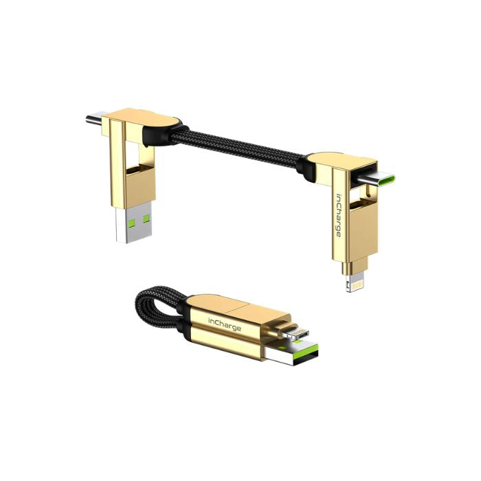 Rolling Square inCharge X 100W Swiss Made Charging Cable - Marble Beige