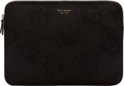 kate spade new york Slim Sleeve for 13 - Reverse Hollyhock Matte/Shiny Black/Gold Zipper/Gold Printed Logo
