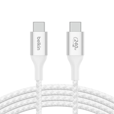 BELKIN - CABLE - C TO C - BRAIDED - 240W - 1M - WHITE