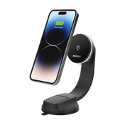 Momax Q.Mag Mount 5 15w Magnetic Wireless Charging Car Mount (Suction Cup Mount) Black
