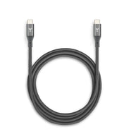 كابل USB-C مضفر iSTYLE بطول 1.8 متر، رمادي فضائي