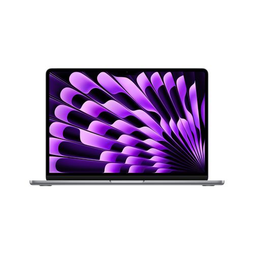 ماك بوك إير 13: شريحة M3، ذاكرة وصول عشوائي 24 جيجابايت، قرص صلب SSD بسعة 512 جيجابايت مع وحدة معالجة مركزية 8 نوى ووحدة معالجة رسومات 10 نوى، لوحة مفاتيح إنجليزية - رمادي فضائي (2024 - الطراز)