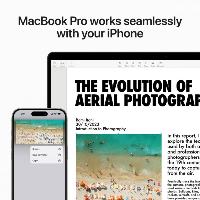 14 MacBook Pro: M3 chip, 8GB RAM, 512GB SSD with 8‑core CPU and 10‑core GPU, English Keyboard, Space Grey