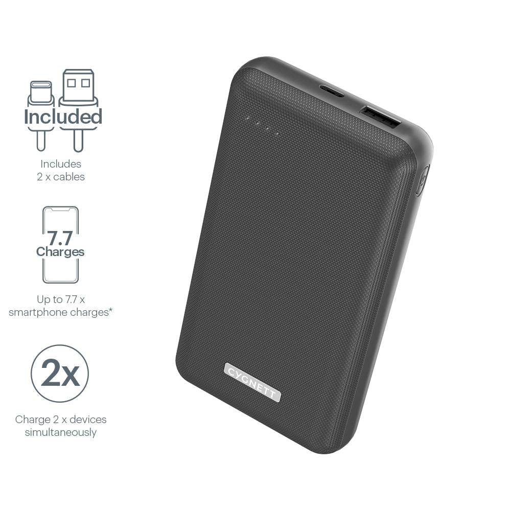Cygnett ChargeUp Reserve 20000 mAh 18W Power Bank - Black