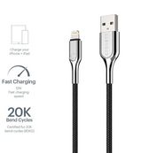 Cygnett Armored Lightning to USB-A Cable 1M - Black